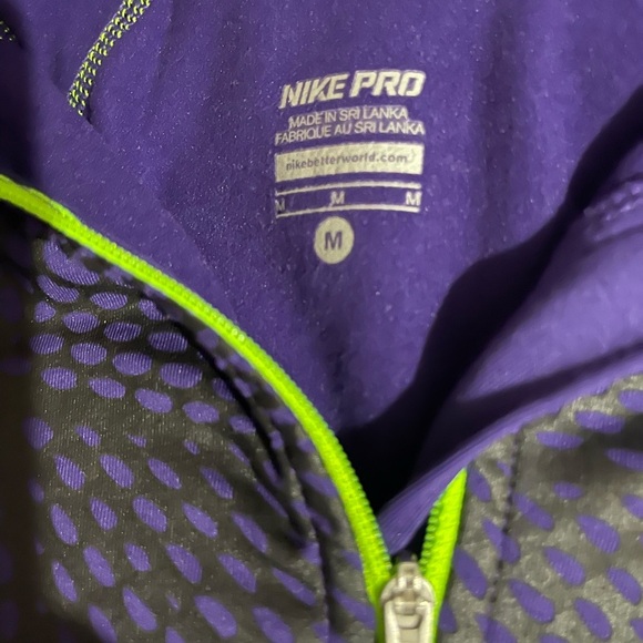 New, Nike Purple and Green Long Sleeve Athletic Top Jacket - Picture 2 of 11